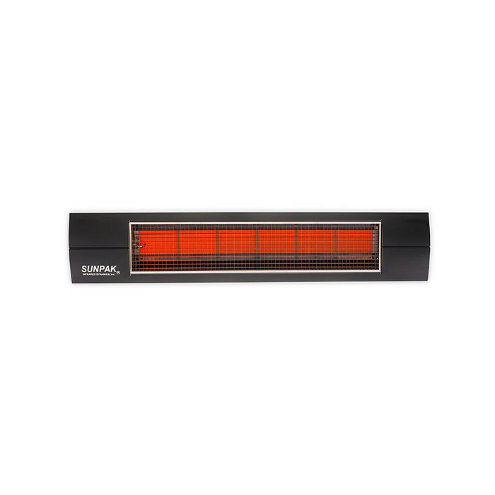 Sunpak Outdoor Infrared Patio Heater in Black with Black Front Fascia Kit