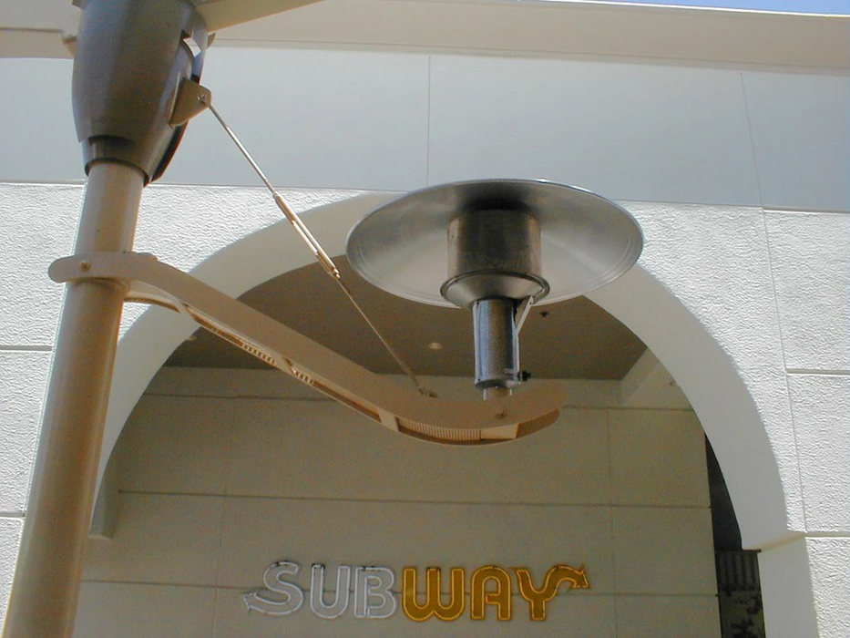 Sunglo Hanging Natural Gas Outdoor Infrared Patio Heater - 41.25 x 34.5 x 37.5 in. - Stainless Steel Color