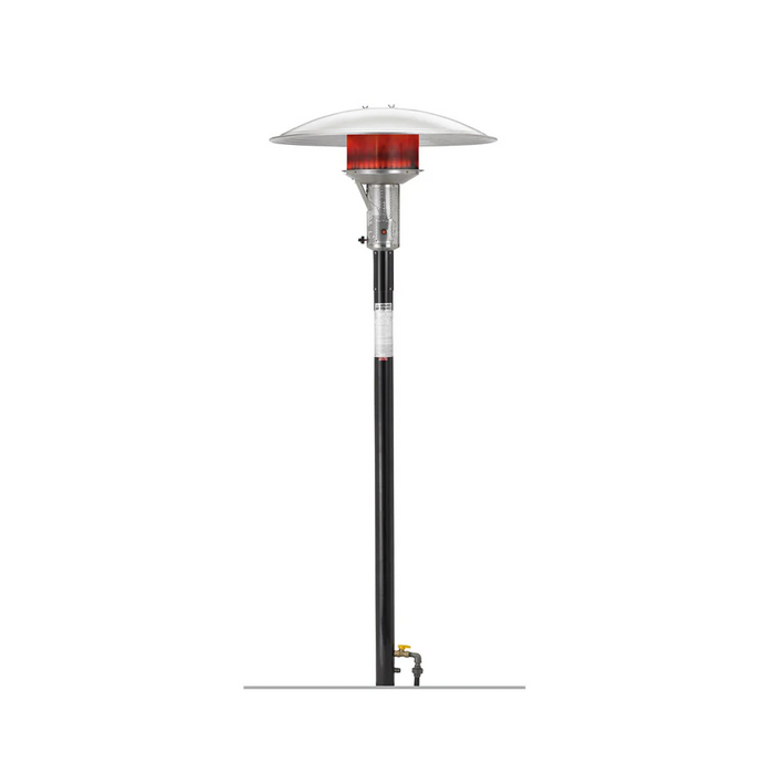 Sunglo Permanent Natural Gas Outdoor Infrared Patio Heater - 34.5 x 34.5 x 93 in. - Black Color