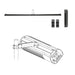 Sunstar Patio Heater Accessory 4 Inches Pole Mounting Arm Kit - 9 x 49 x 9 in. - Black Finish