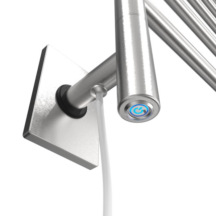 Amba Products SB5-B Swivel Bar Hardwired Plug-in Combo Towel Warmer with 5 Bars - x x in. - Brushed Finish