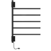 Amba Products SB5-MB Swivel Bar Hardwired Plug-in Combo Towel Warmer with 5 Bars - x x in. - Matte Black Finish