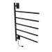 Amba Products SB5-MB Swivel Bar Hardwired Plug-in Combo Towel Warmer with 5 Bars - x x in. - Matte Black Finish