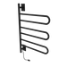 Amba Products SL3-MB Swivel Loop Hardwired Plug-in Combo Towel Warmer with 3 Looped Bars - x x in. - Matte Black Finish