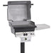 PGS T-Series T30LP 20 Inch Liquid Propane Outdoor Patio Gas Grill Head with Timer on APP Black Permanent Mounting Post