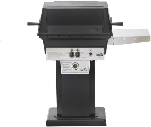 PGS T-Series T30LP 20 Inch Propane Gas Grill Head with Timer on AB PED Aluminum Pedestal Kit and ANB Black Stationary Base