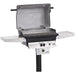 PGS T-Series T40LP 26 Inch Liquid Propane Outdoor Patio Gas Grill Head with Timer on APP Black Permanent Mounting Post