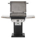 PGS T-Series T40NG 26 Inch Natural Gas Outdoor Patio Gas Grill Head with Timer on AB PED Aluminum Pedestal Kit and ANB Black Stationary Base