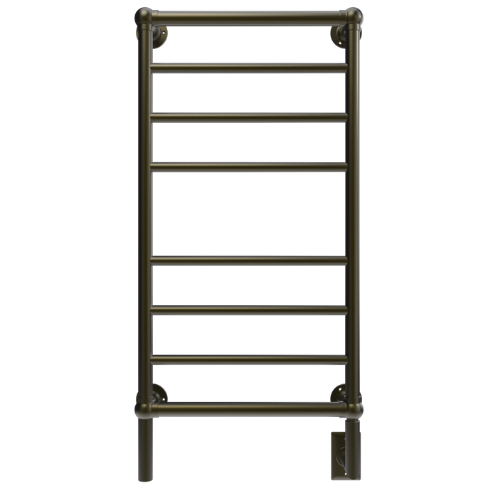 Amba Products T-2040BB Traditional Model 8-Bar Hardwired Towel Warmer - 5.375 x 21.125 x 43.25 in. - Brushed Bronze Finish