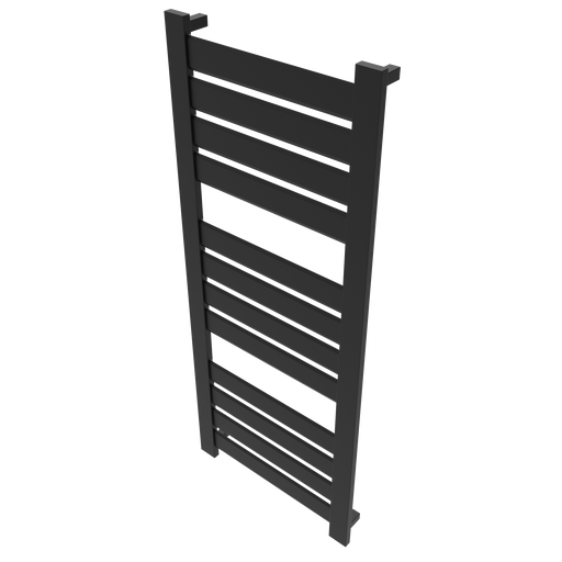 Amba Products V2356MB Vega 12-Panel Hardwired Towel Warmer - 3.625 x 23.375 x 58 in. - Matte Black Finish