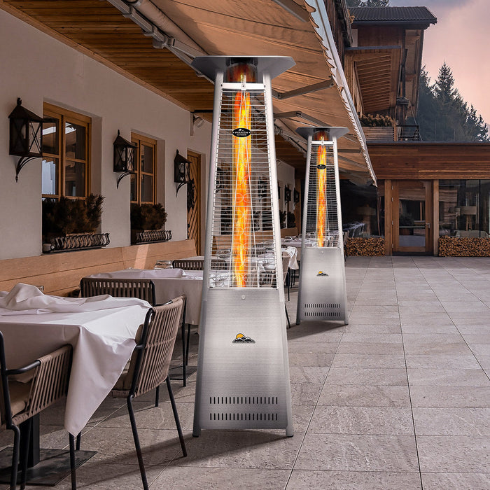 3-PACK of Paragon Outddoor OH-SS42-8M - Liquid Propane Vesta Flame Tower Heater - Stainless Steel