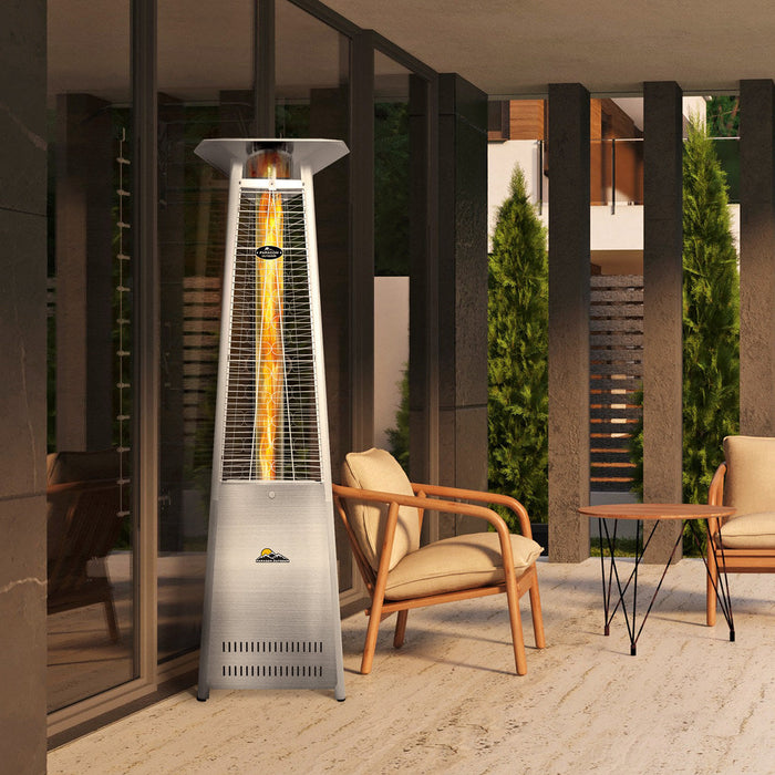 4-PACK of Paragon Outddoor OH-SS42-8M - Liquid Propane Vesta Flame Tower Heater - Stainless Steel