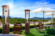 Paragon Outdoor OH-BZ32-7M - Liquid Propane Vulcan Round Flame Tower Heater - 22.4 in. x 22.4 in. x 82.5 in. - Hammered Bronze
