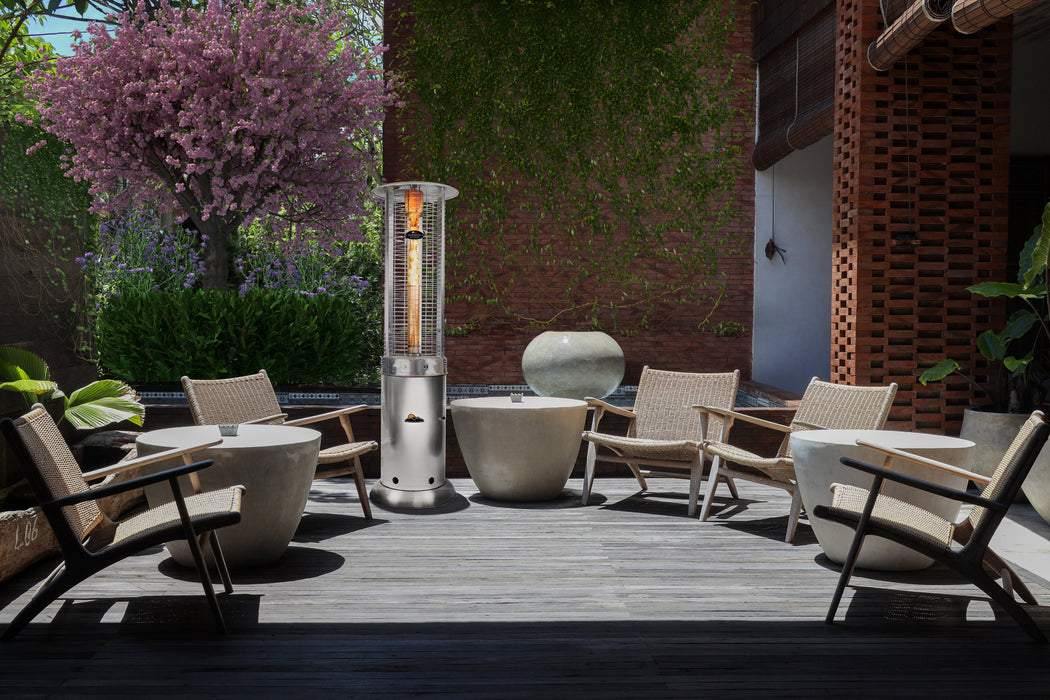 3-PACK of Paragon Outddoor OH-SS32-7M - Liquid Propane Vulcan Round Flame Tower Heater - Stainless Steel