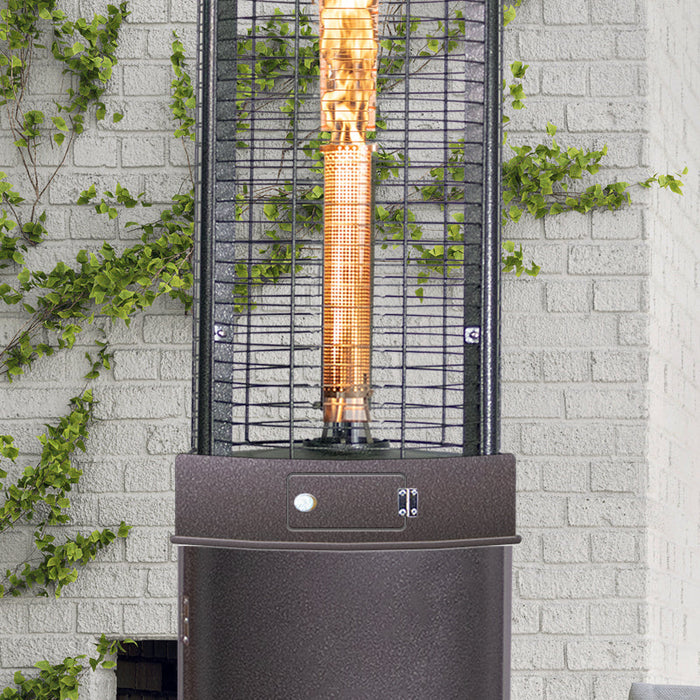 Paragon Outdoor OH-BL32-7M - Liquid Propane Vulcan Round Flame Tower Heater - 22.4 in. x 22.4 in. x 82.5 in. - Hammered Black