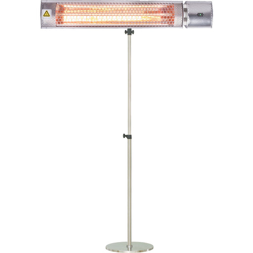 Almo HAN1053IC-SD 26.5-In. Modern Halogen Infrared Electric Steel Heater with Remote and Stainless Steel Stand