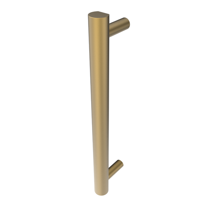 Amba Products i20RO.SB Modello i Round 20-Inch Hardwired Single Bar Towel Warmer - 4.125 x 19.625 x 1.625 in. - Satin Brass Finish