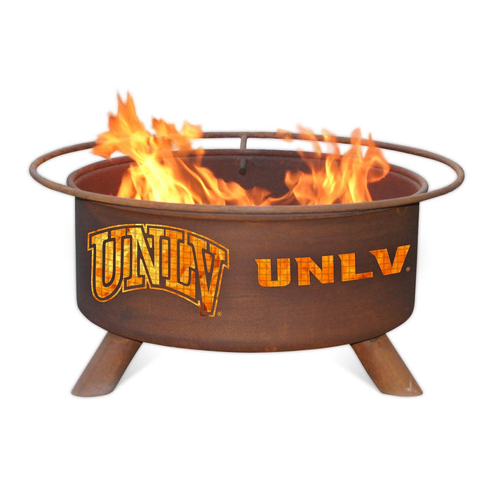 Patina Products F402 UNLV Steel Outdoor Fire Pit - 24 x 24 x 11 in. - Natural Rust Patina Finish