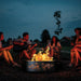PD Metals PB0948 Pine Bough Unpainted 12 in. Tall 48 in. Diameter Outdoor Fire Ring - 48 x 48 x 12 in. - Unpainted Metal Gray