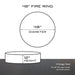 PD Metals PB0948 Pine Bough Unpainted 12 in. Tall 48 in. Diameter Outdoor Fire Ring - 48 x 48 x 12 in. - Unpainted Metal Gray