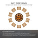 PD Metals NW00760-FP Northwoods Unpainted 12 in. Tall 60 in. Diameter Outdoor Fire Ring with Fire Poker - 60 x 60 x 12 in. - Unpainted Metal Gray