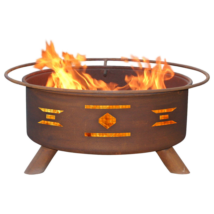 Patina Products F101 Mosaic Santa Fe Steel Outdoor Fire Pit - Patina Rust