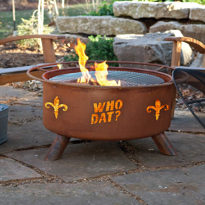 Patina Products F205 Who Dat Steel Outdoor Fire Pit - Patina Rust