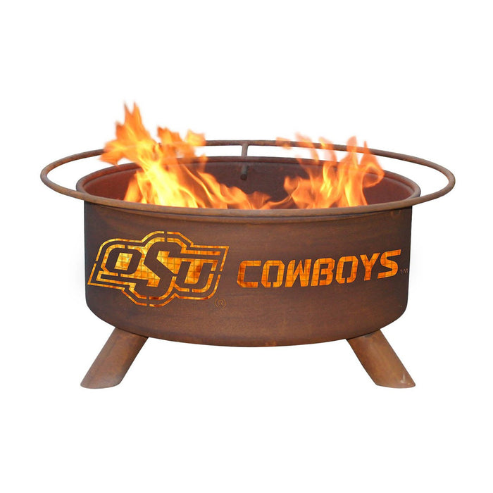 Patina Products F227 Oklahoma State Steel Outdoor Fire Pit - Patina Rust