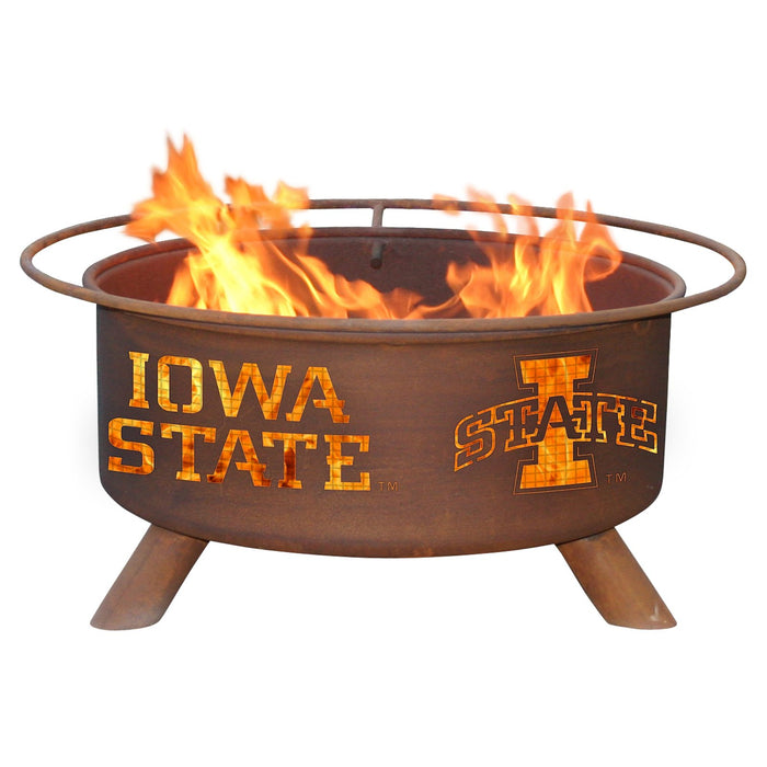 Patina Products F247 Iowa State Steel Outdoor Fire Pit - Patina Rust