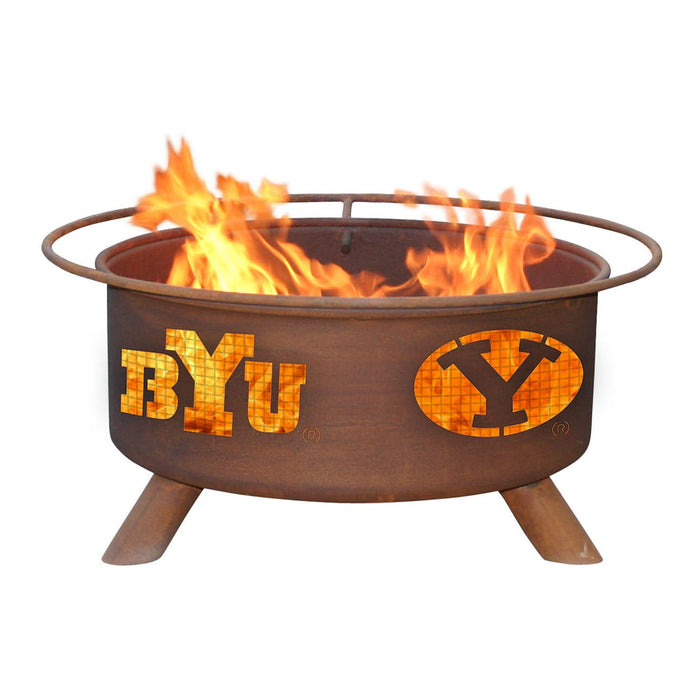 Patina Products F400 BYU Steel Outdoor Fire Pit - 24 x 24 x 11 in. - Natural Rust Patina Finish