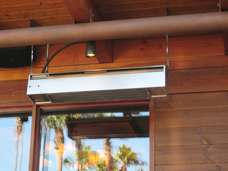 Sunpak S34 S 12004 Natural Gas Outdoor Infrared Patio Heater in Stainless Steel 34000 BTUs - 48 x 8 x 8 in.