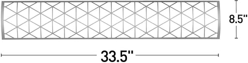 Infratech SS1D39 Dual Element Contemporary Motif Upgrade Kit For 39 Inches Heaters - Stainless Steel Color