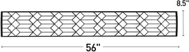 Infratech BL2S61 Single Element Craftsman Motif Upgrade Kit For 61 Inches Heaters - Black Color