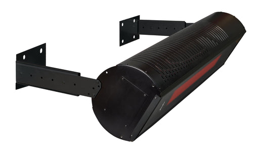 Sunstar Glass Series L10 SGL1560 35000-24000 BTUs Liquid Propane Radiant Infrared Angled Mount Patio Heater with Wireless Remote Control in 48 x 11.8 x 9.6 in. - Black Color