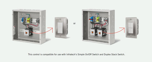 Infratech 14 4710 CP-12000-2X Dual Contactor Panel - Gray Color