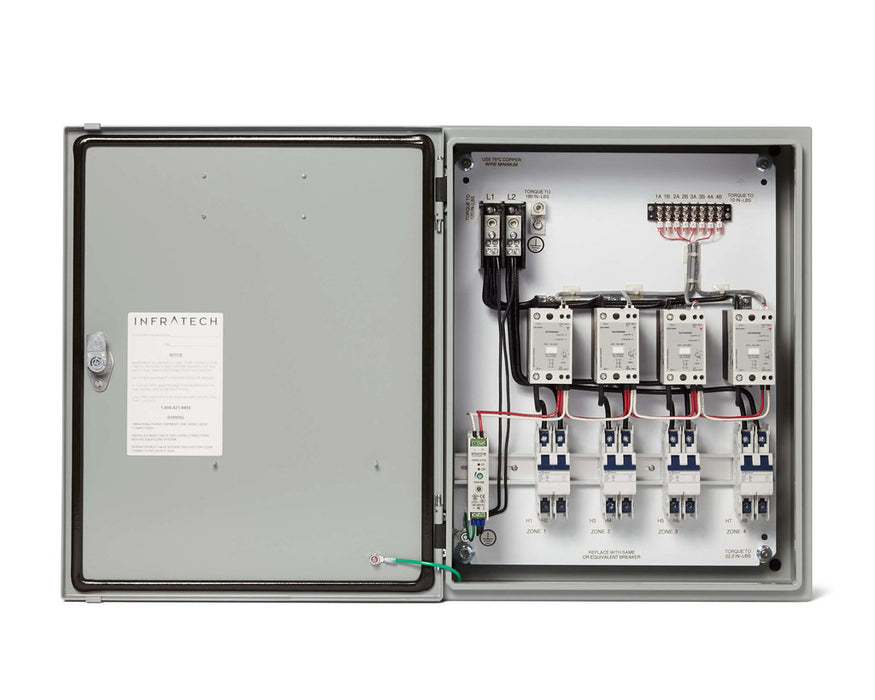 Infratech 30 4063 Home Management System Control - 3 Relay Panel - 20 x 16 x 7 in. - Gray Steel Color