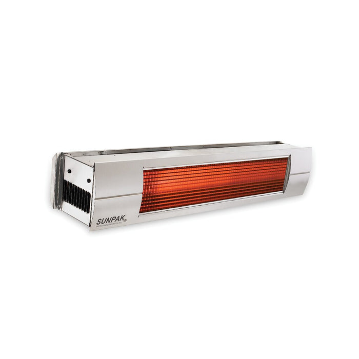 Sunpak S25 S-SS 12003-12020 Natural Gas Outdoor Infrared Patio Heater in Stainless Steel 25000 BTUs with Stainless Steel Front Fascia Kit - 48 x 10 x 8 in.