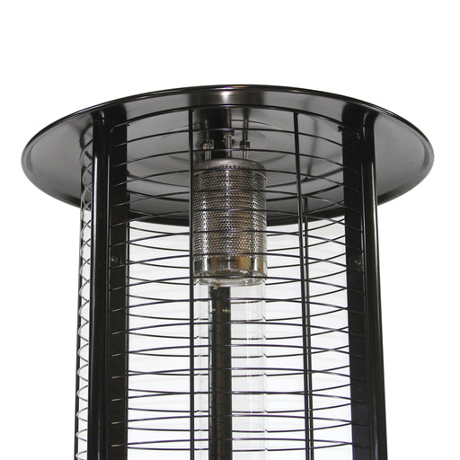 RADtec EF-CLEAR Ellipse Flame 80 Propane Gas Patio Heater - 78 x 22.5 x 22.5 in. - Black Color