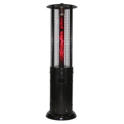 RADtec EF-RUBY Ellipse Flame 80 Propane Gas Patio Heater - 78 x 22.5 x 22.5 in. - Black Color