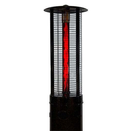 RADtec EF-RUBY Ellipse Flame 80 Propane Gas Patio Heater - 78 x 22.5 x 22.5 in. - Black Color