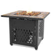 Endless Summer GAD1429SP LP Gas Outdoor Fire Pit with 30-in Slate Tile Mantel - 30 x 30 x 24.21 in. - Black Color