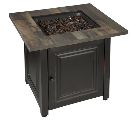 Endless Summer GAD15285SP The Burlington LP Gas Outdoor Fire Pit with Printed Resin Mantel - 30 x 30 x 25.39 in. - Black Color