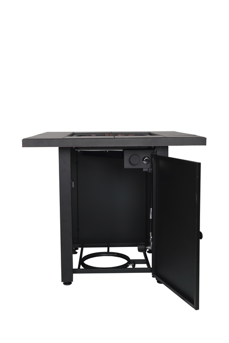 Endless Summer GAD15411SP The Vanderbilt LP Gas Outdoor Fire Pit with Ceramic Tile Mantel - 28 x 28 x 24.8 in. - Black Color