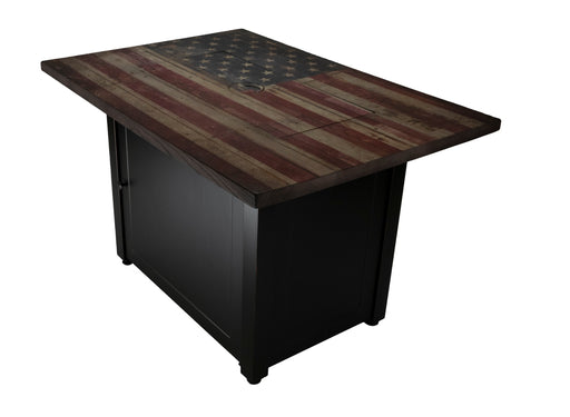 Endless Summer GAD17108ES The Americana Rectangular LP Gas Outdoor Fire Pit - 40 x 28 x 24.8 in. - Black Color