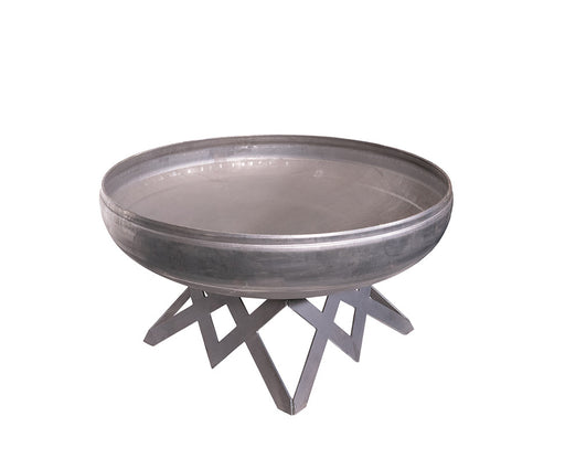 Ohio Flame OF48LTYAB 48 Liberty Fire Pit with Angular Base - 48 x 48 x 24 in. - Natural Steel Finish