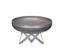 Ohio Flame OF42LTYAB 42 Liberty Fire Pit with Angular Base - 42 x 42 x 22 in. - Natural Steel Finish