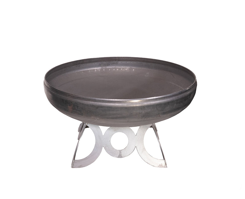 Ohio Flame OF48LTYCR 48 Liberty Fire Pit with Circular Base - 48 x 48 x 24 in. - Natural Steel Finish