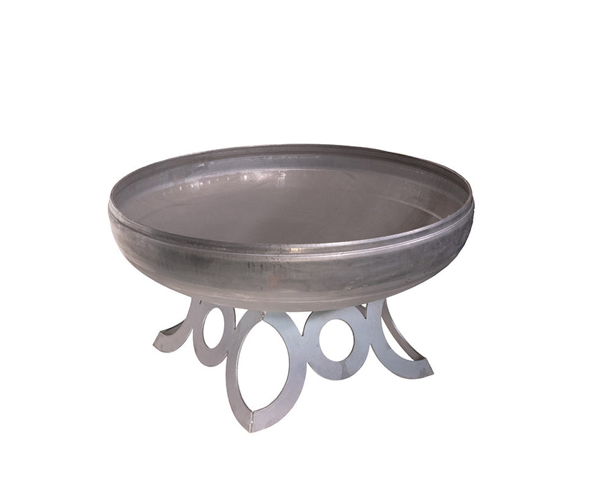 Ohio Flame OF48LTYCR 48 Liberty Fire Pit with Circular Base - 48 x 48 x 24 in. - Natural Steel Finish