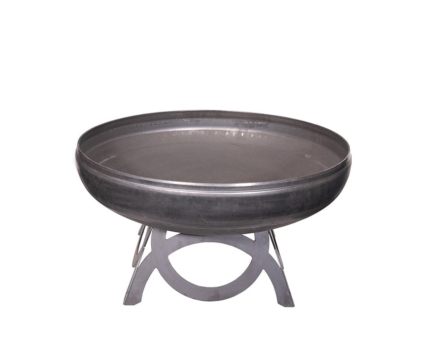 Ohio Flame OF24LTYCB 24 Liberty Fire Pit with Curved Base - 24 x 24 x 16 in. - Natural Steel Finish