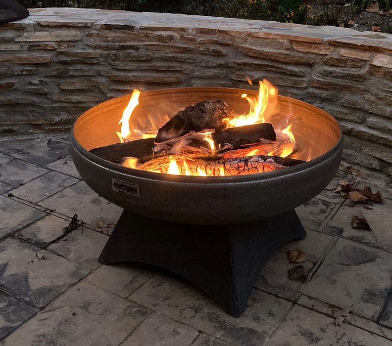 Ohio Flame OF42LTYSB 42 Liberty Fire Pit with Standard Base - 42 x 42 x 22 in. - Natural Steel Finish